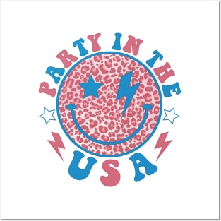 Mens Party in the USA 4th of July Preppy Smile Posters and Art